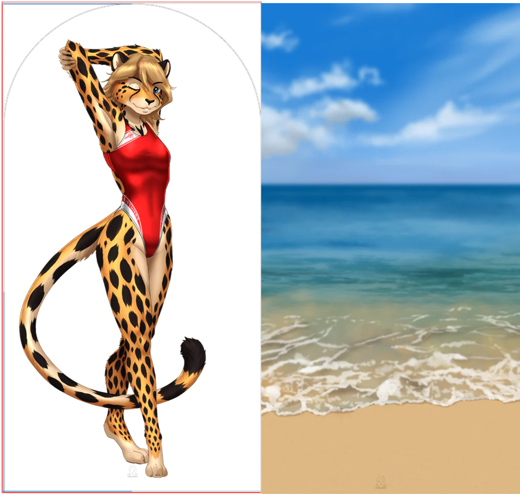 Apricot by Myke Greywolf - Inflatable body pillow - Image 3