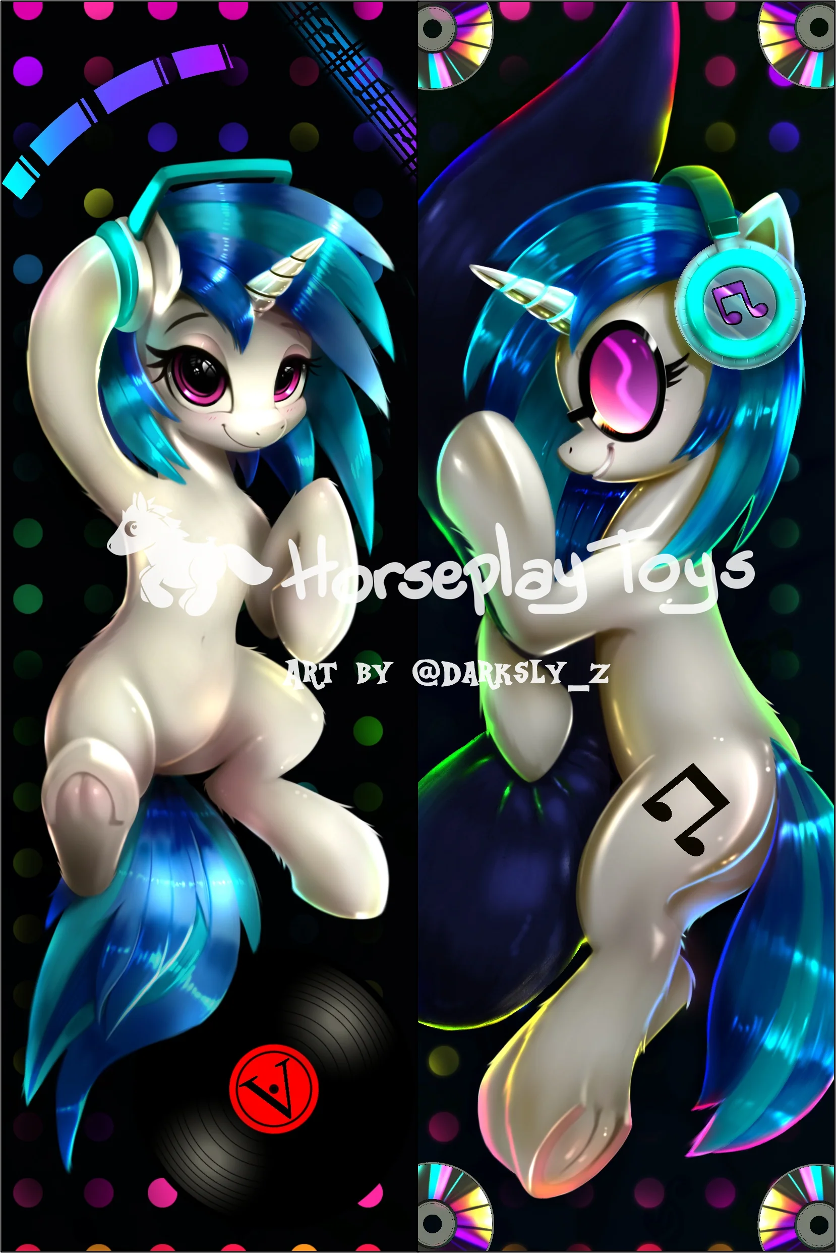 Disco Vinyl Scratch by Darksly - Dakimakura